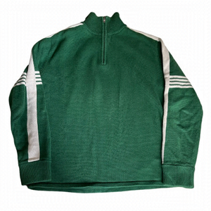 American Eagle men’s long sleeve green 100% cotton 1/4 zip sweater szM EUC